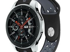 Curea ceas Smartwatch Samsung Galaxy Watch 4, Watch 4 Classic, Gear S2, iUni 20 mm Silicon Sport Bla